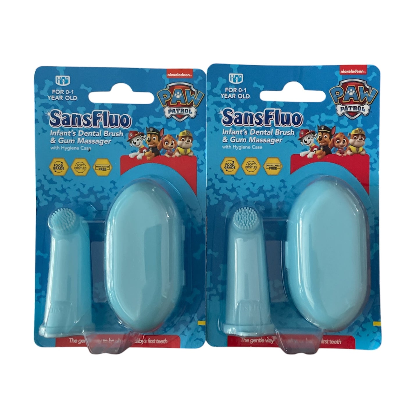 SansFluo Infant’s Dental Brush and Gum Massager with Hygiene Case