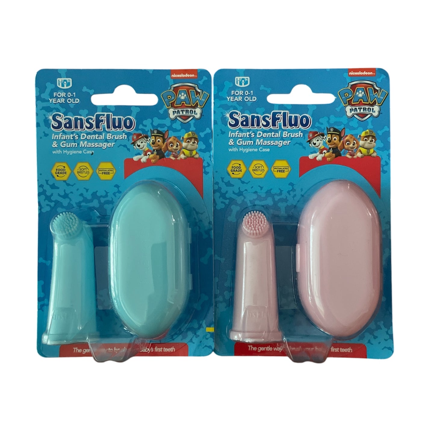 SansFluo Infant’s Dental Brush and Gum Massager with Hygiene Case