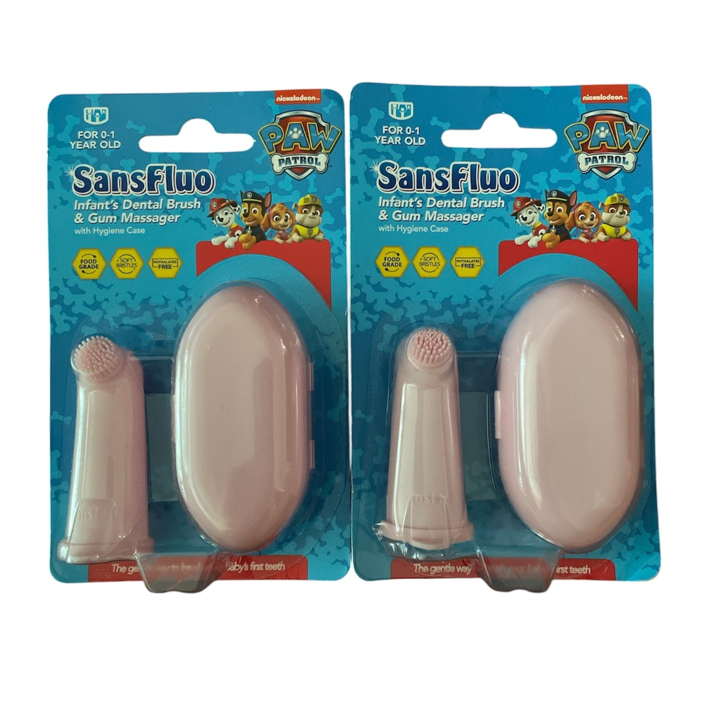SansFluo Infant’s Dental Brush and Gum Massager with Hygiene Case