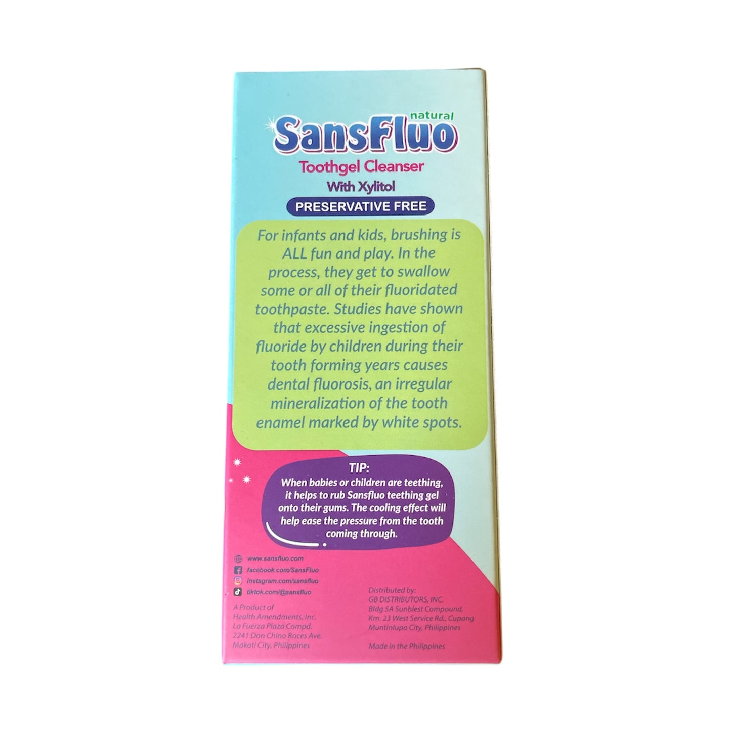 Sanfluo Natural Baby Toothgel – Fluoride Free & Safe to Swallow